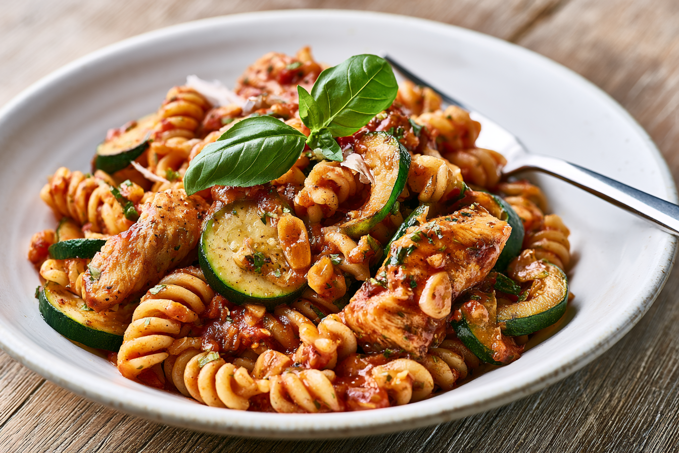 Chicken and courgette pasta