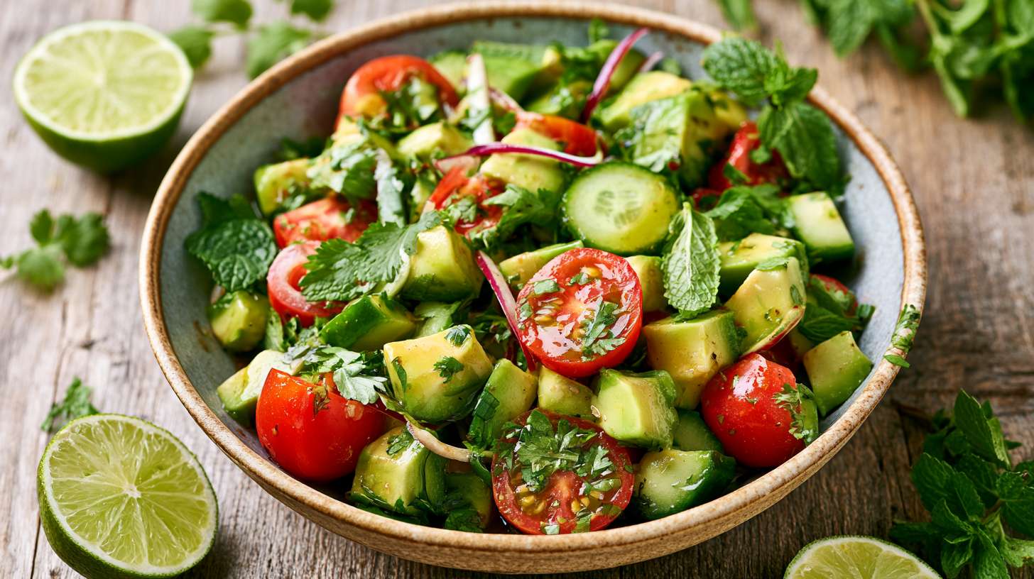 Avocado, Tomato & Lime Herb Salad