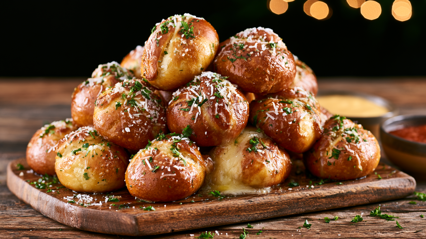 Cheesy Garlic Parmesan Pretzel Bites