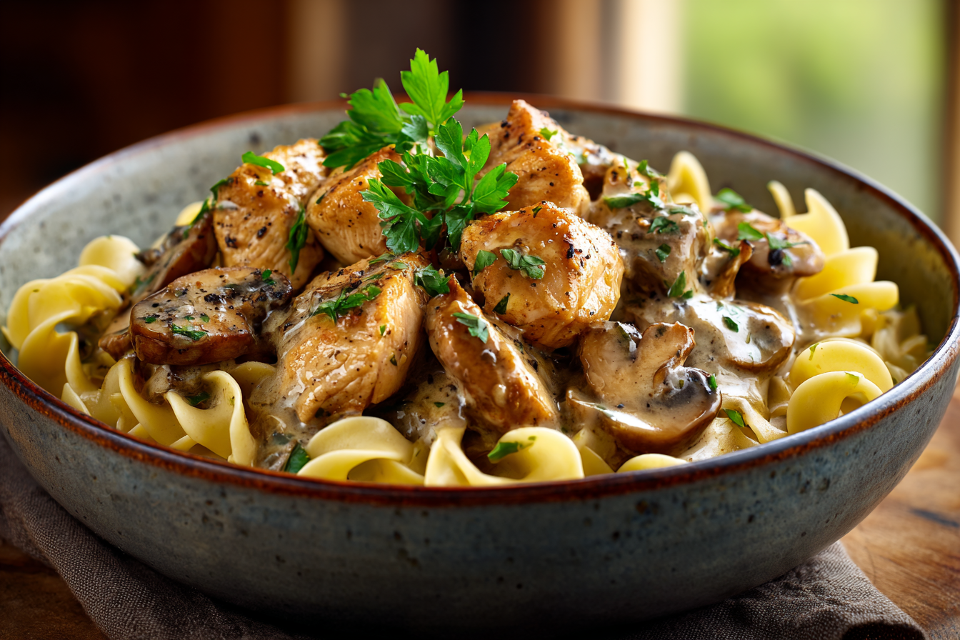 Chicken and Mushroom Stroganoff
