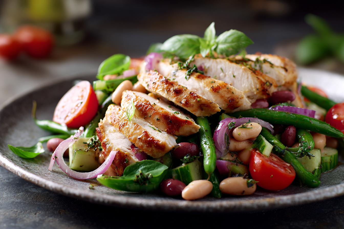 Chicken with Bean Salad
