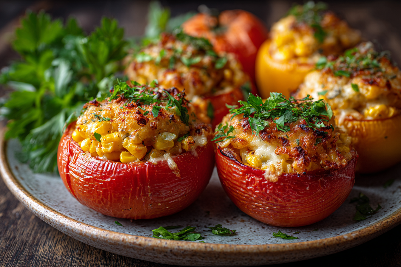 Corn Stuffed Tomatoes