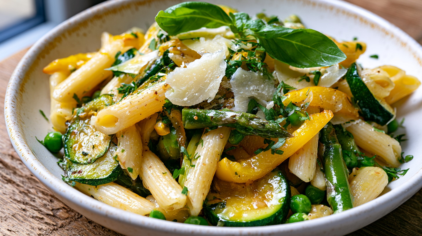 Courgette & Parmesan Pasta Primavera