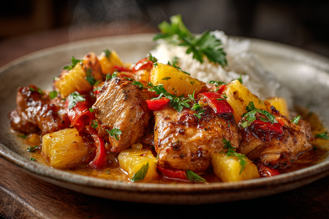 Creole Chicken with Pineapple