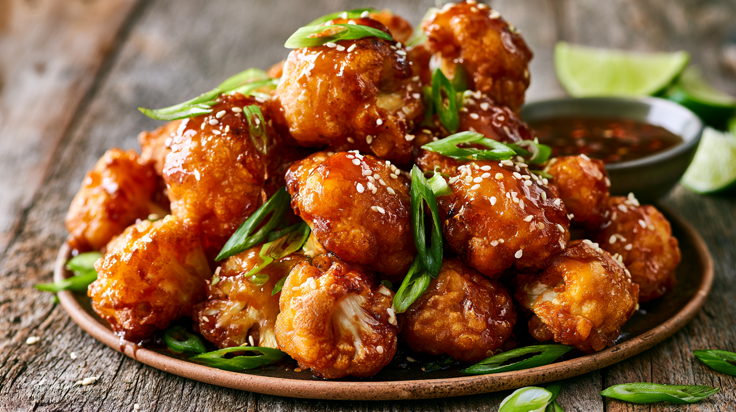 Crispy Honey Sriracha Cauliflower Bites