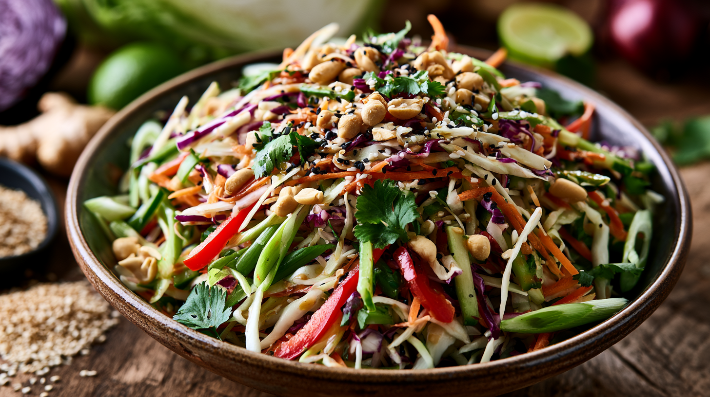 Crunchy Asian Sesame Slaw Salad