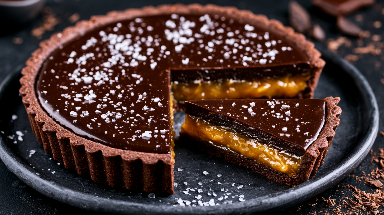 Decadent Salted Caramel Chocolate Tart