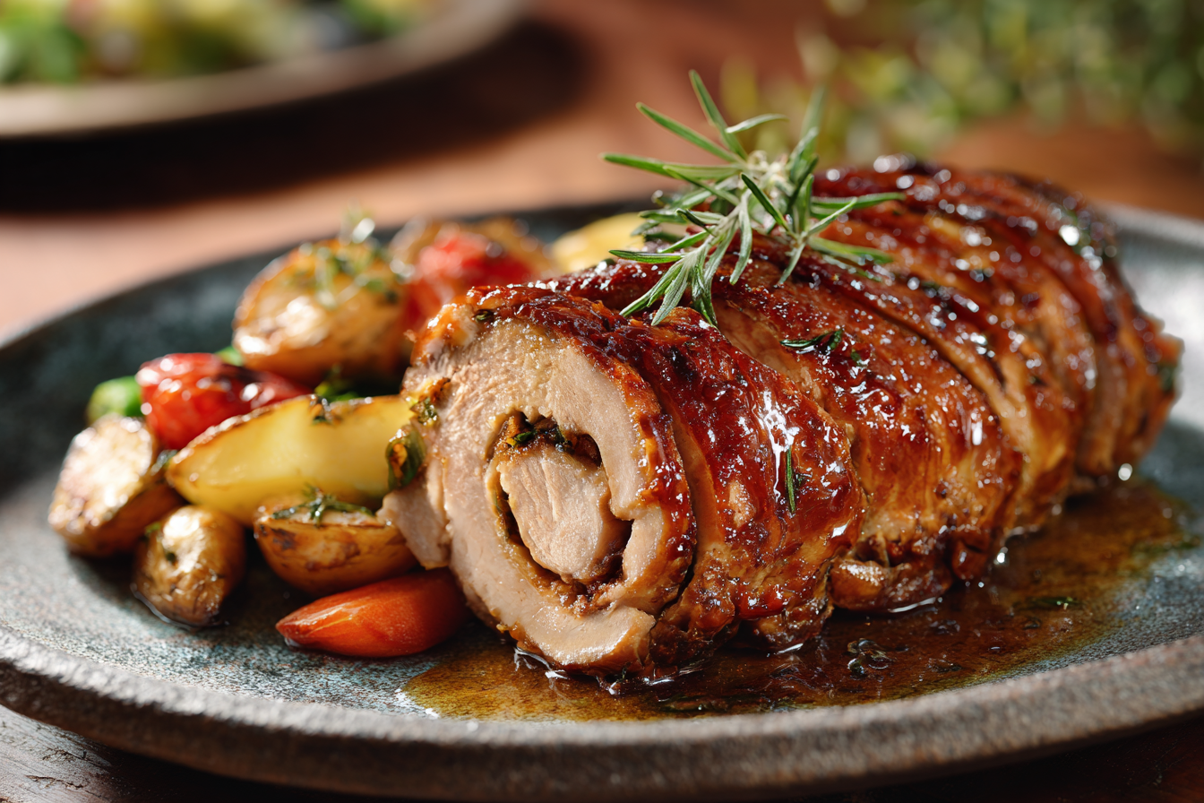 Glazed Turkey Roll