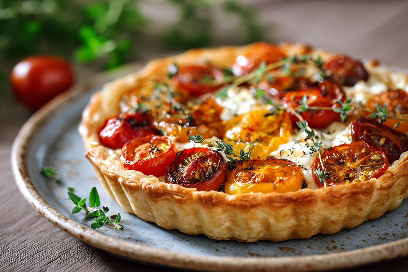 Goats' Cheese and Tomato Tart