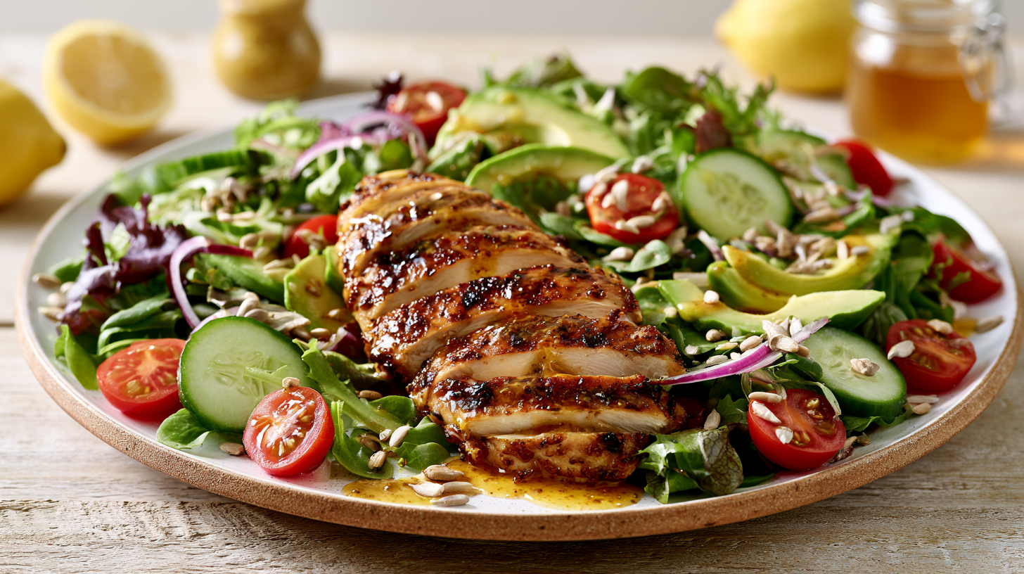 Honey Mustard Chicken & Mixed Leaf Salad