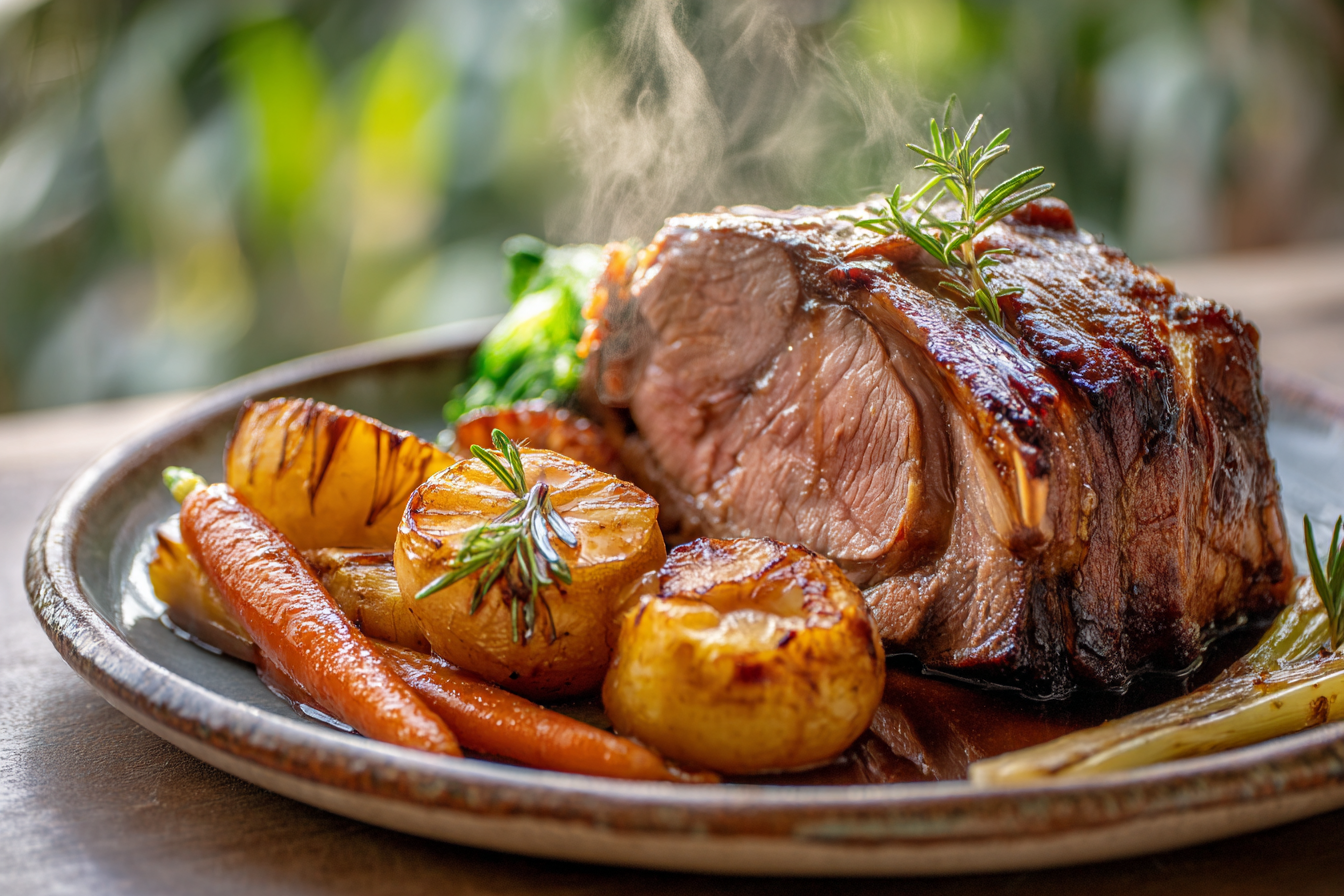 Honey and cider lamb roast