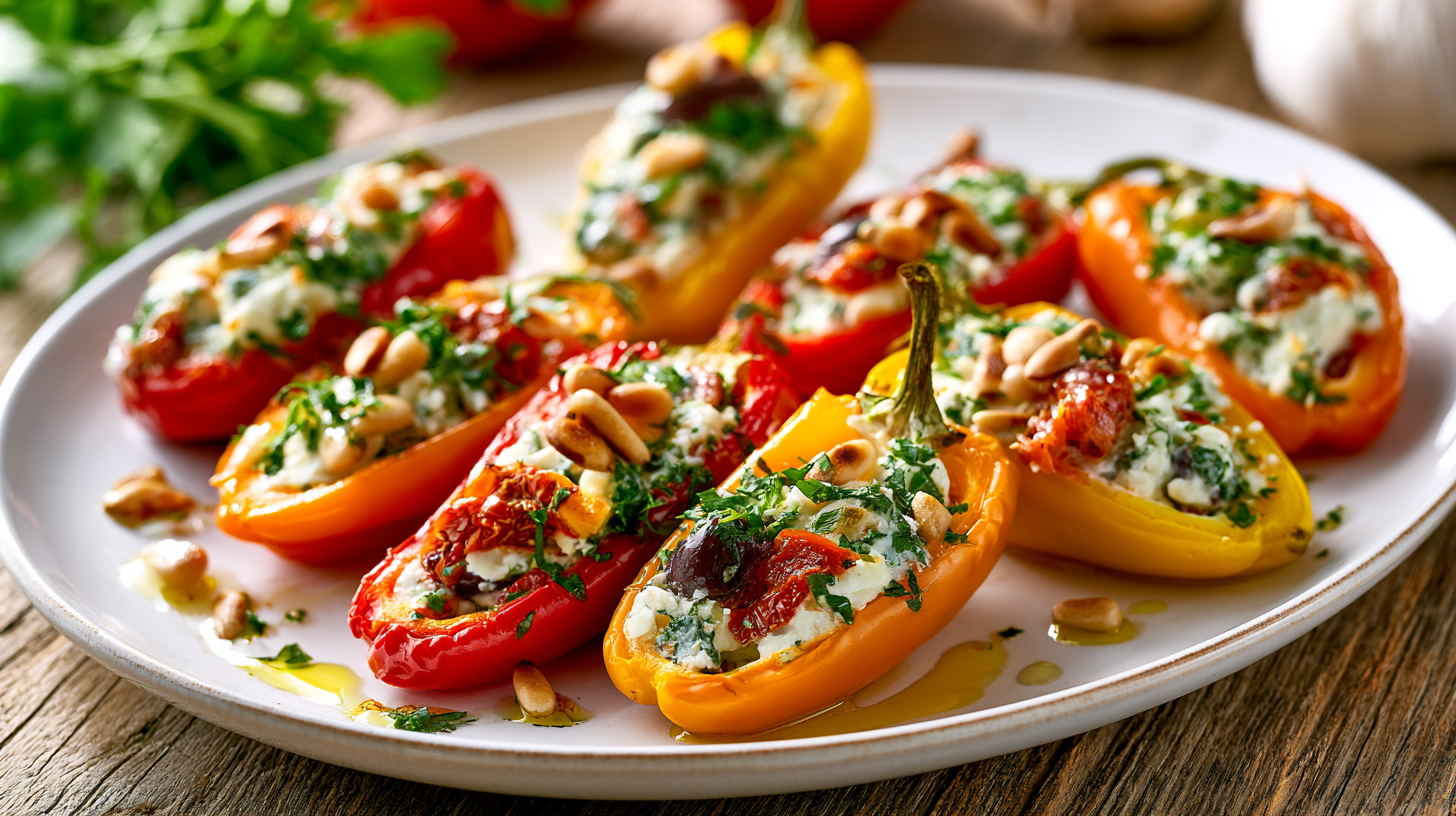 Mediterranean Stuffed Mini Peppers