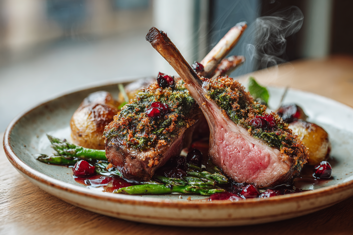 Minty lamb chops