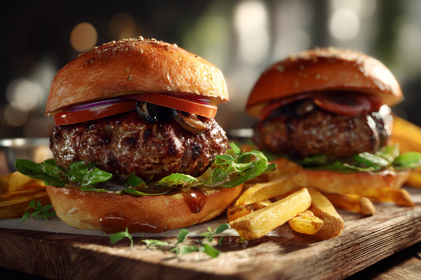 Mushroom-and-Beef Burgers