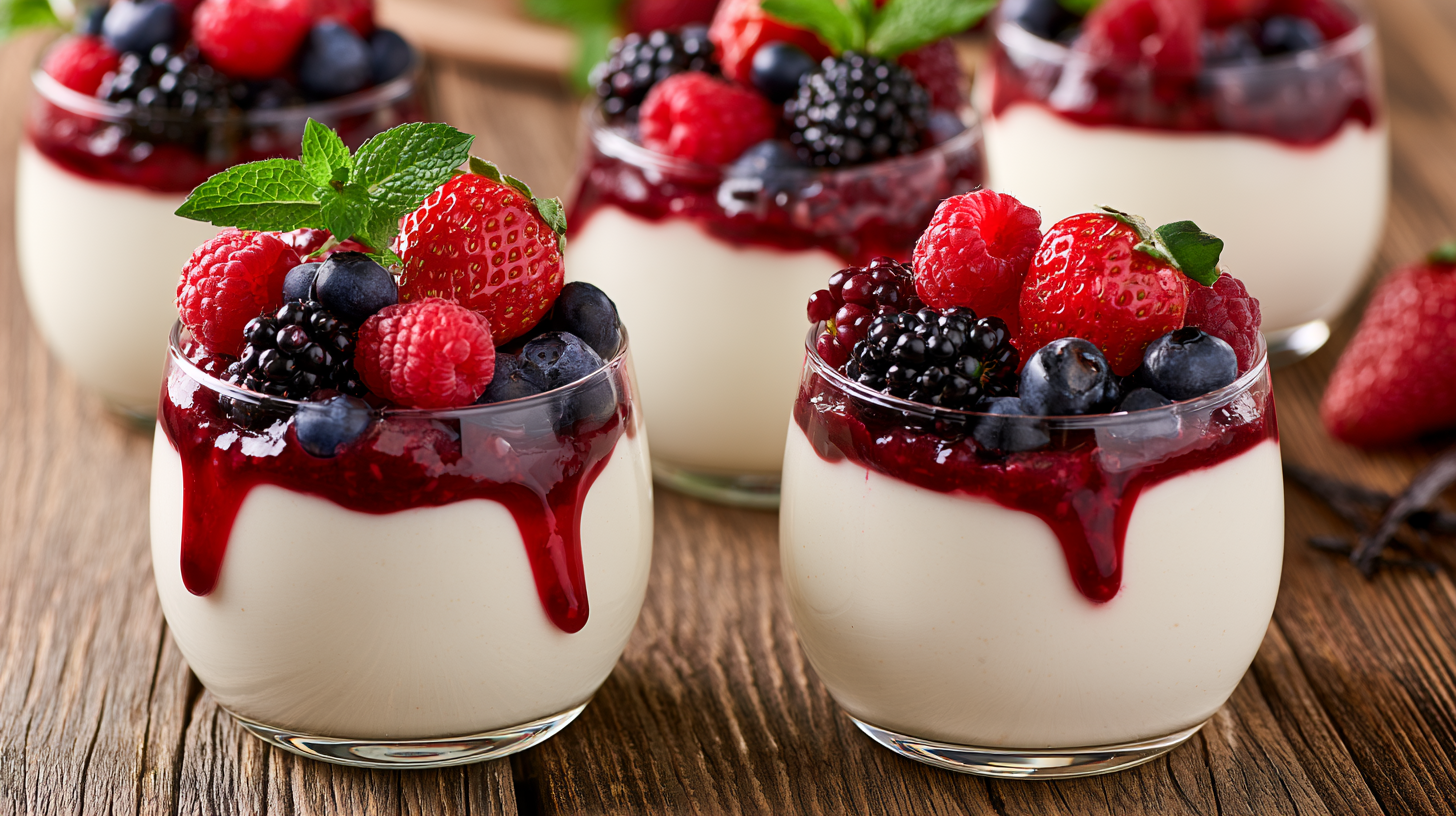 Panna Cotta with Berry Compote