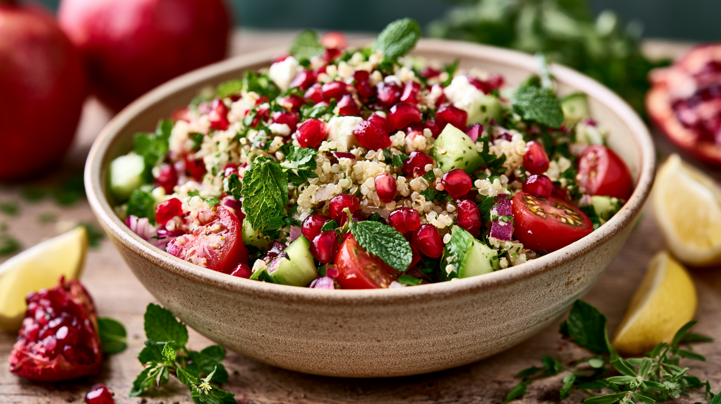 Quinoa, Pomegranate & Mint Salad