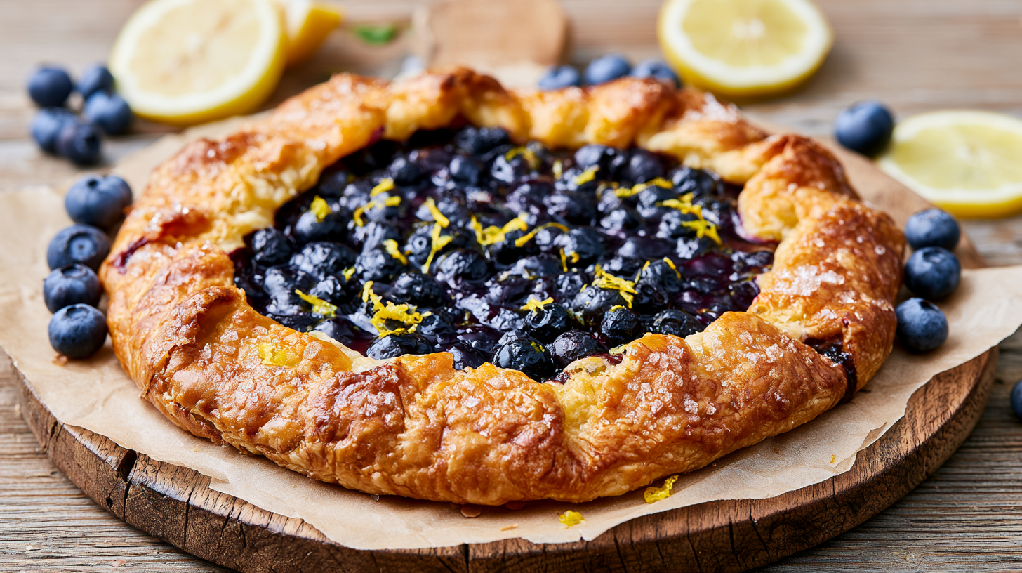 Rustic Blueberry & Lemon Galette