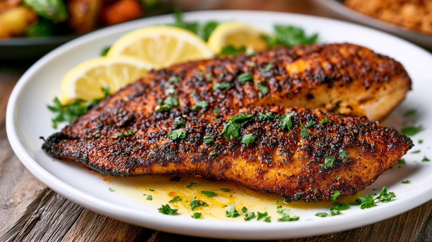 Spicy Cajun Blackened Tilapia