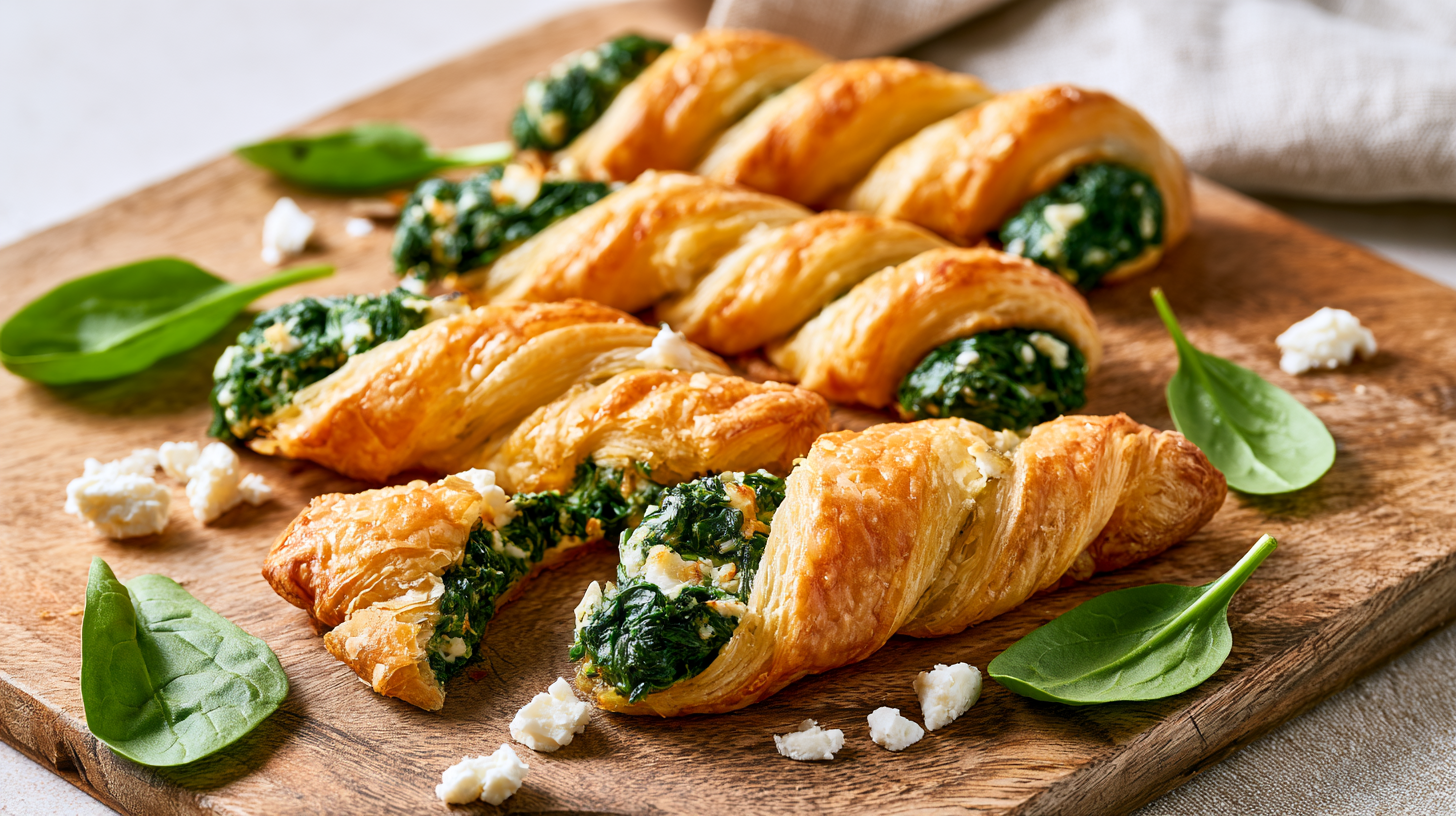 Spinach & Feta Puff Pastry Twists
