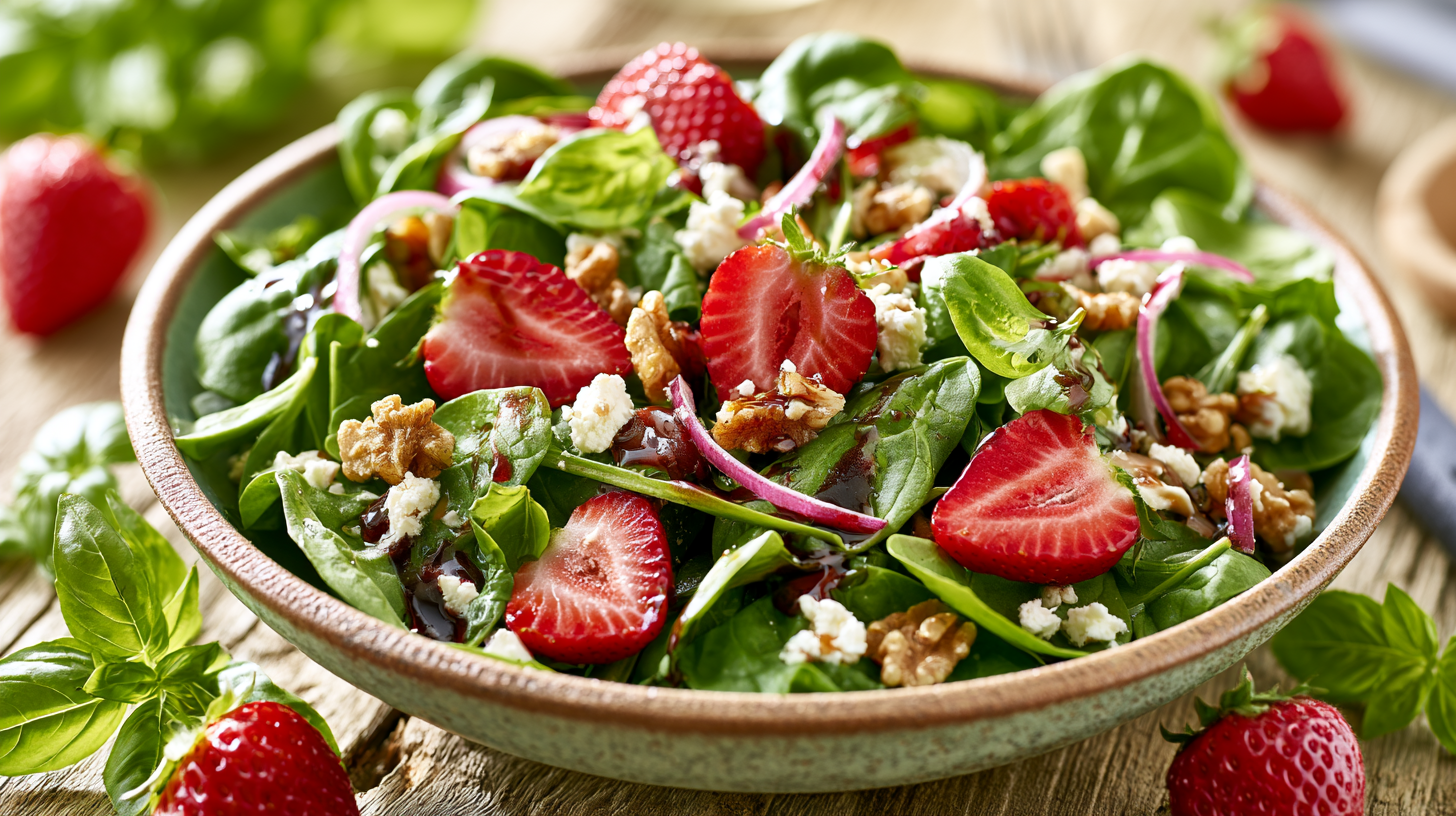 Strawberry, Spinach & Feta Summer Salad