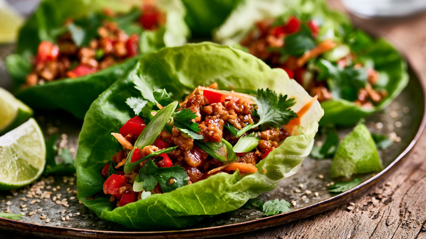Sweet Chilli Chicken Lettuce Cups