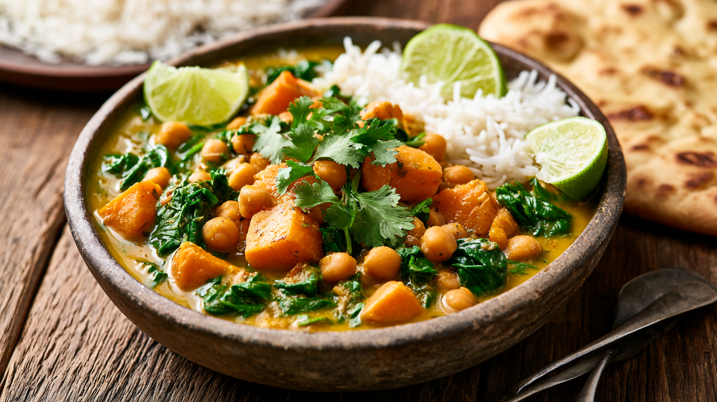 Sweet Potato and Chickpea Coconut Curry
