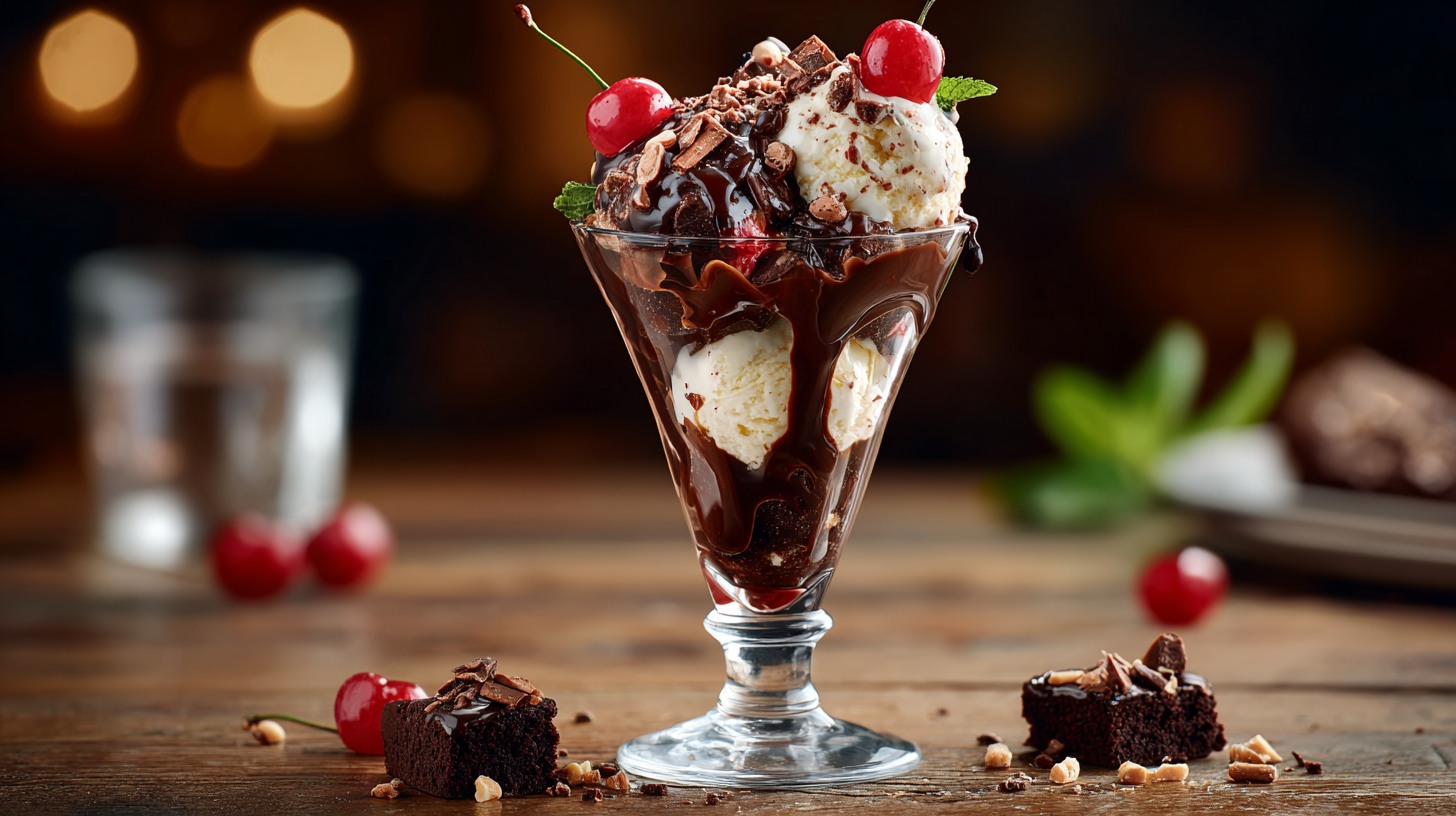 Triple Chocolate Fudge Brownie Sundae