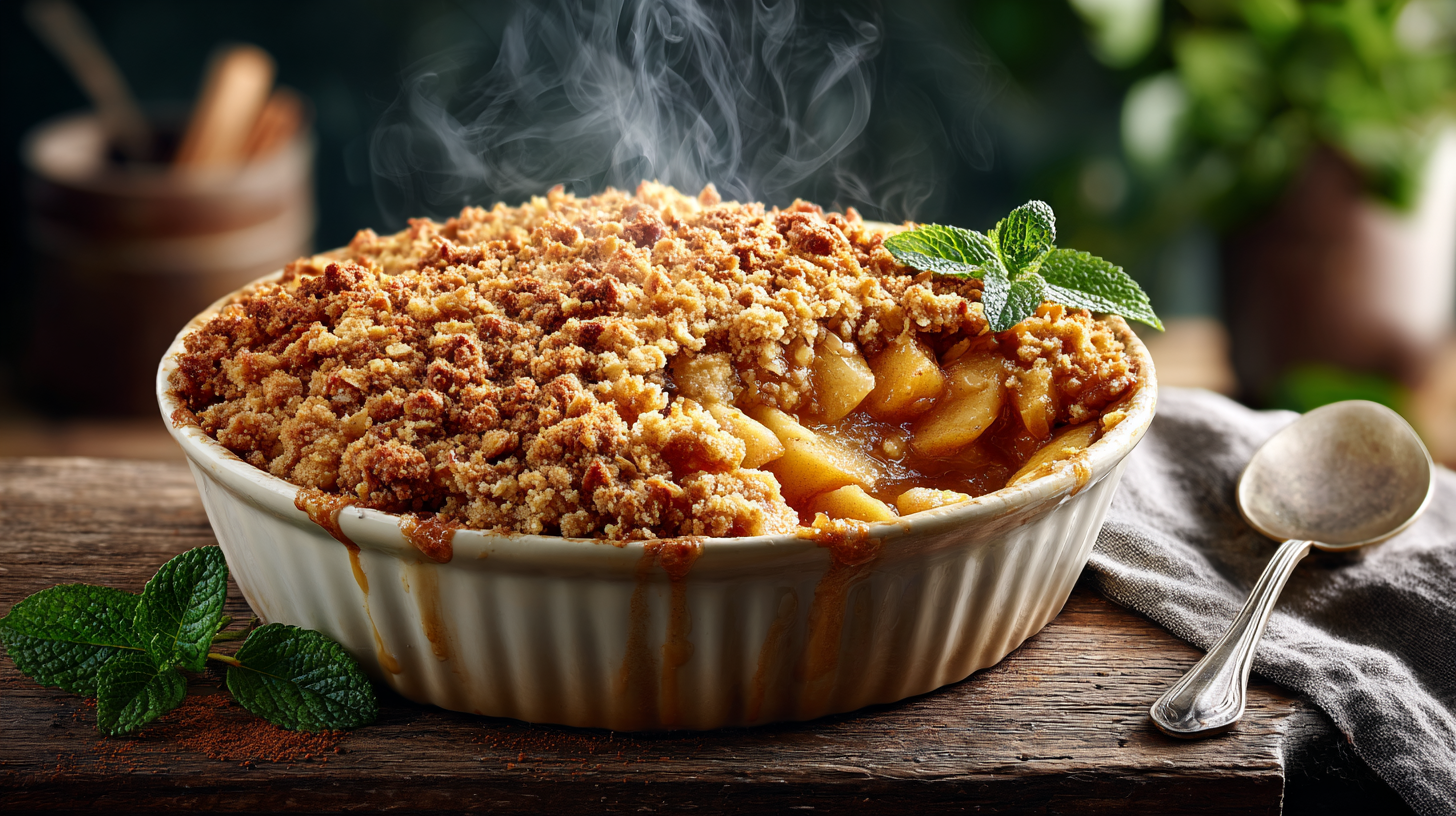 Warm Apple Cinnamon Crumble