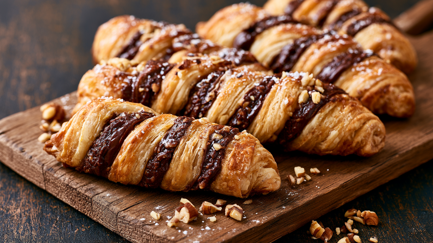 Chocolate Hazelnut Puff Pastry Twists