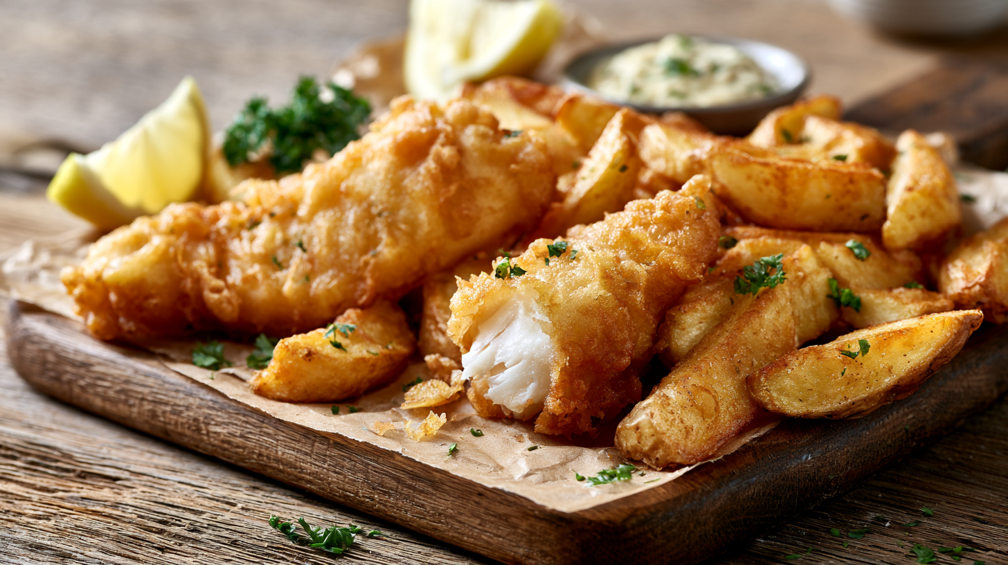 Crispy Beer-Battered Cod and Chips