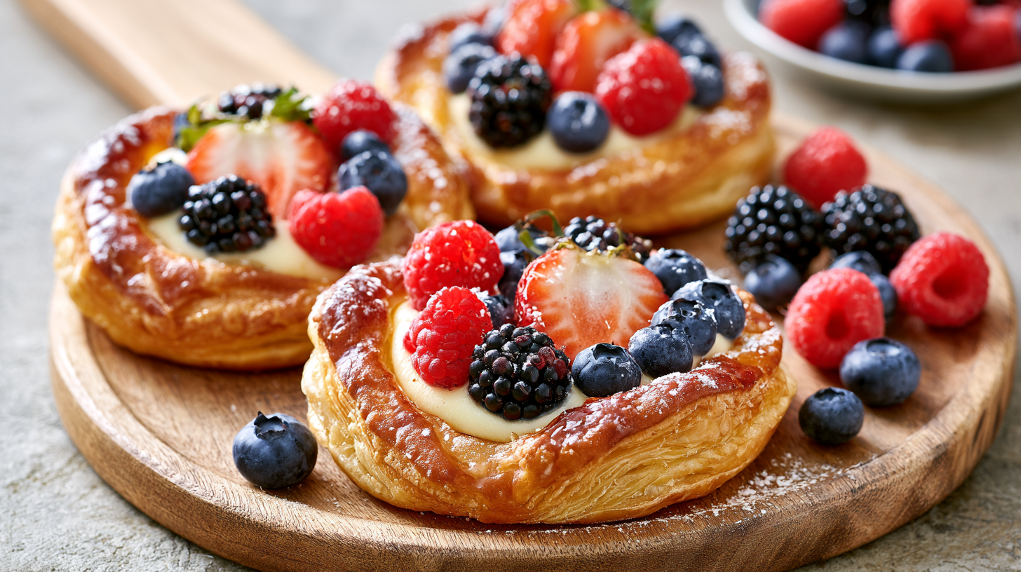 Mixed Berry Danish Pastries
