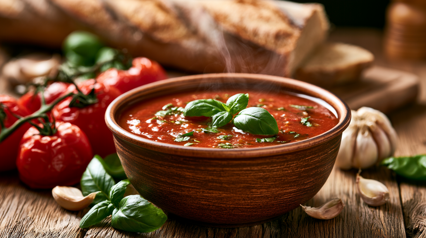 Roasted Tomato and Basil Soup