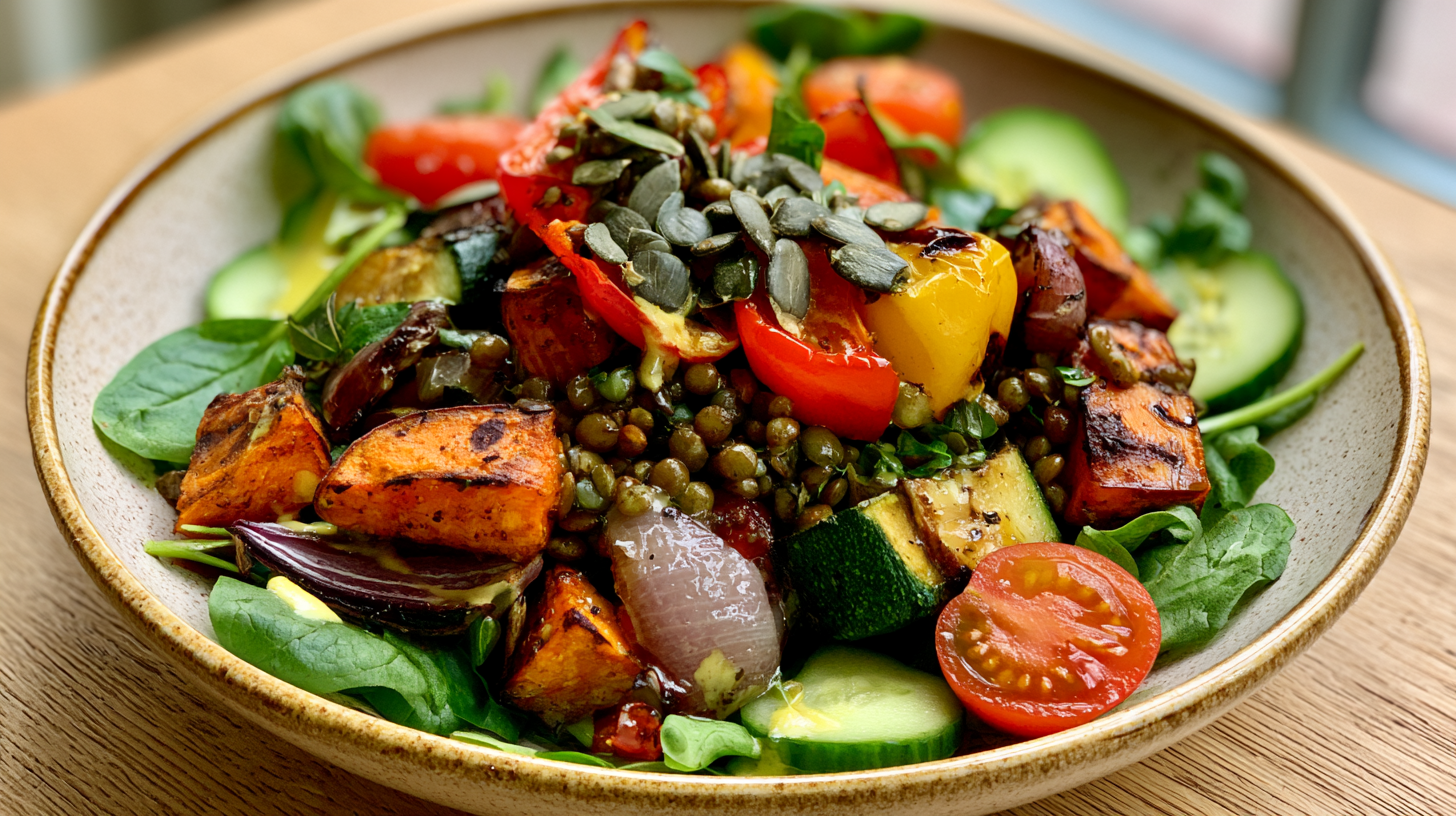 Roasted Vegetable and Lentil Power Bowl