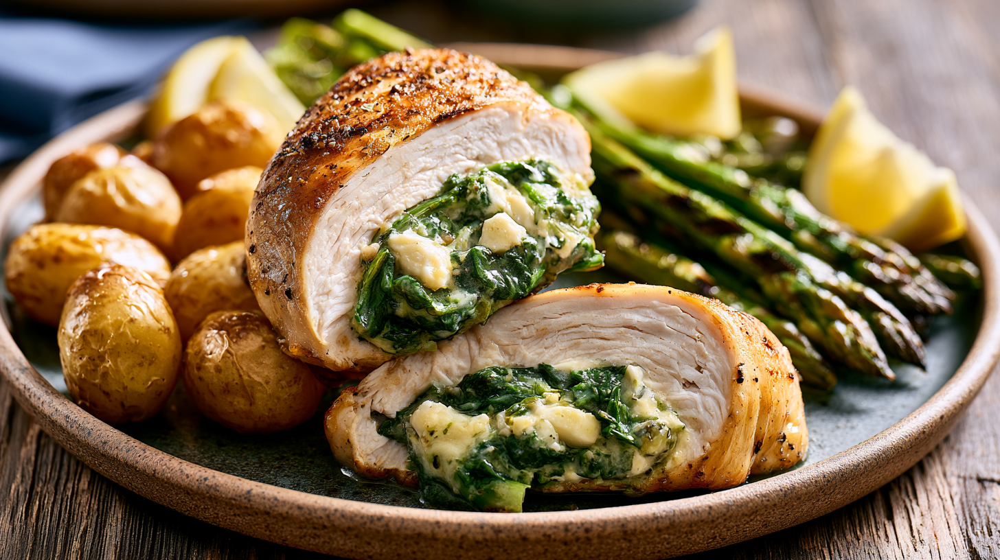 Spinach and Feta Stuffed Chicken Breast